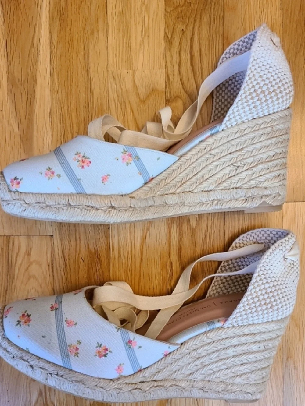 Margaux X Gal Meets Glam Floral Espadrille Wedge Size 39 EU